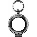 Wholesale Diamond Glitter Crystal AirTag Tracker Holder Loop Case Cover Ring Key Chain for Apple AirTag (Black)